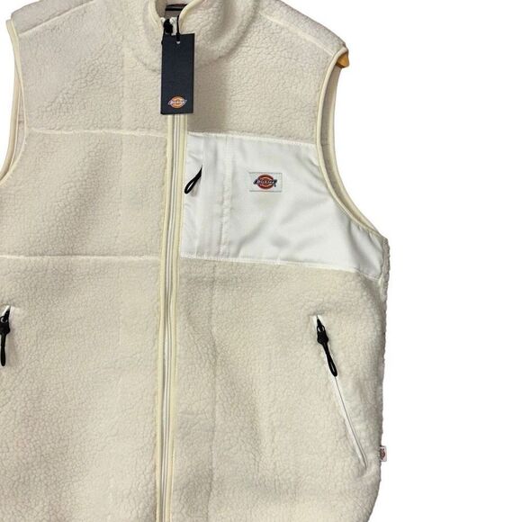 Dickies Red Chute vest off white cream small new - Picture 11 of 15